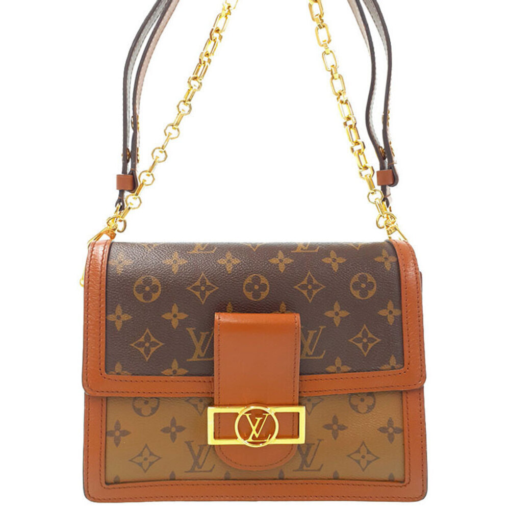 Louis Vuitton Monogram Leather Brown Reverse Dauphine Bag